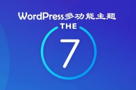 wordpress汉化主题：The7.6汉化版，支持自动更新——正版原封最新主题包+全套最新汉化插件+the7中文视频教程+附赠插件+汉化包+全套demo文件及psd